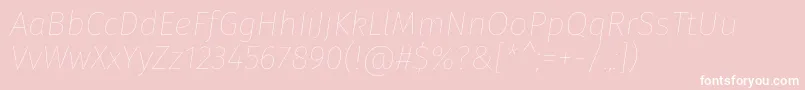 FirasansHairitalic Font – White Fonts on Pink Background