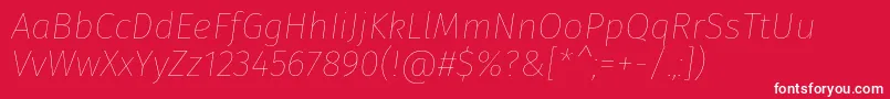 FirasansHairitalic Font – White Fonts on Red Background