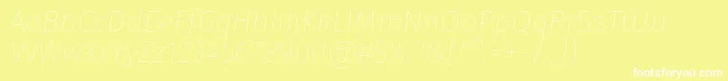 FirasansHairitalic Font – White Fonts on Yellow Background