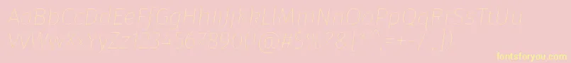 FirasansHairitalic Font – Yellow Fonts on Pink Background