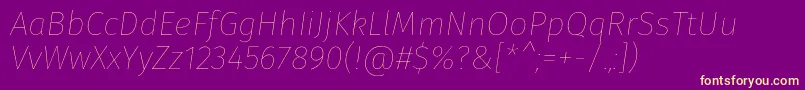 FirasansHairitalic Font – Yellow Fonts on Purple Background