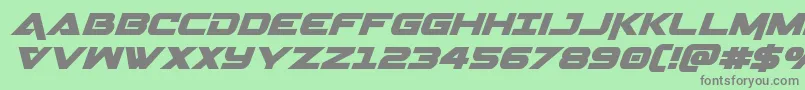 Geminaital Font – Gray Fonts on Green Background