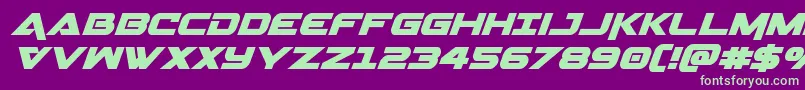 Geminaital Font – Green Fonts on Purple Background