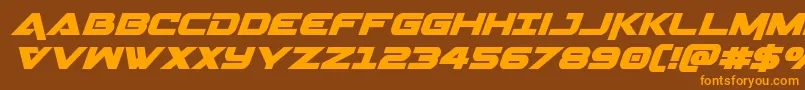 Geminaital Font – Orange Fonts on Brown Background