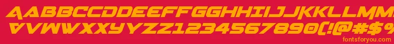 Geminaital Font – Orange Fonts on Red Background