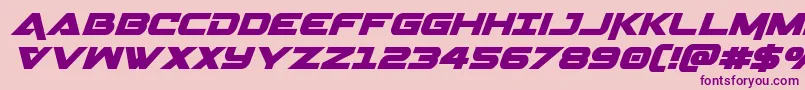 Geminaital-fontti – violetit fontit vaaleanpunaisella taustalla