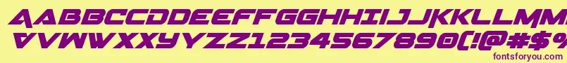 Geminaital Font – Purple Fonts on Yellow Background