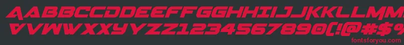 フォントGeminaital – 黒い背景に赤い文字