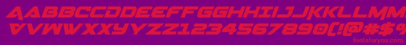 Geminaital Font – Red Fonts on Purple Background