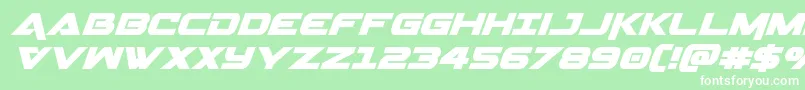 フォントGeminaital – 緑の背景に白い文字
