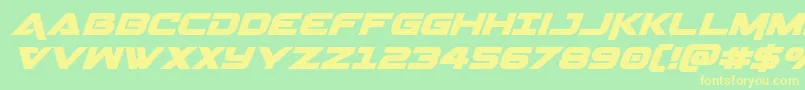 Geminaital Font – Yellow Fonts on Green Background