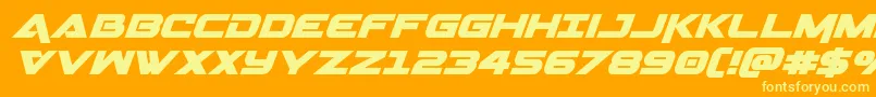 Geminaital Font – Yellow Fonts on Orange Background