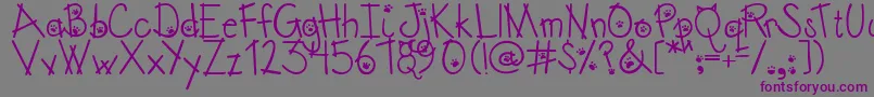 Austiebostkittenklub Font – Purple Fonts on Gray Background
