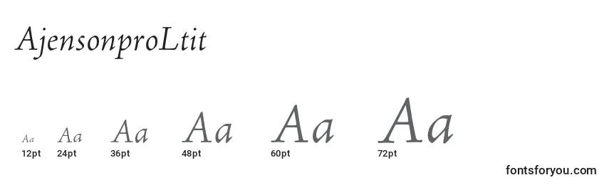 Размеры шрифта AjensonproLtit