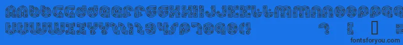 Dreamlas Font – Black Fonts on Blue Background