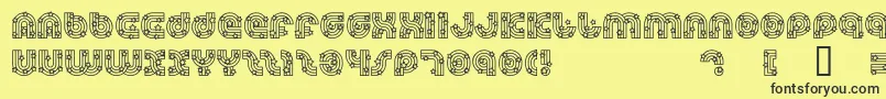 Dreamlas Font – Black Fonts on Yellow Background