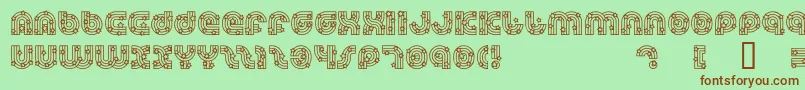 Dreamlas Font – Brown Fonts on Green Background