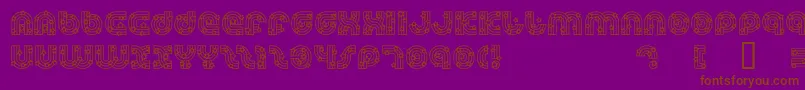 Dreamlas-Schriftart – Braune Schriften auf violettem Hintergrund