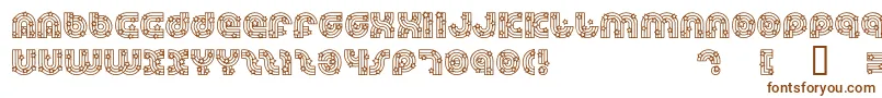 Dreamlas-fontti – ruskeat fontit valkoisella taustalla