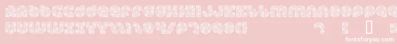 Шрифт Dreamlas – белые шрифты на розовом фоне