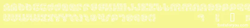 Dreamlas Font – White Fonts on Yellow Background