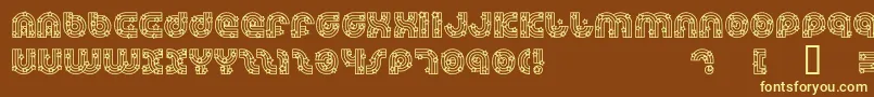 Шрифт Dreamlas – жёлтые шрифты на коричневом фоне