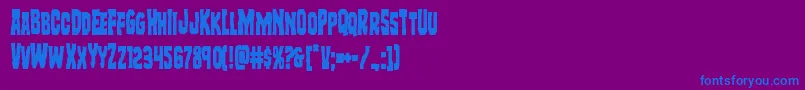 Freakfindercond Font – Blue Fonts on Purple Background