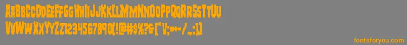 Freakfindercond-fontti – oranssit fontit harmaalla taustalla