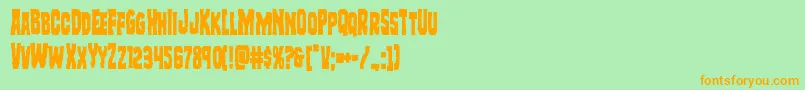 Freakfindercond Font – Orange Fonts on Green Background