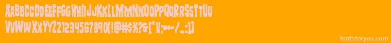 Freakfindercond Font – Pink Fonts on Orange Background