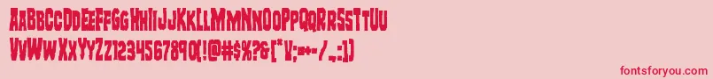 Freakfindercond Font – Red Fonts on Pink Background