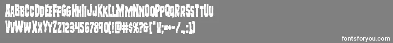 フォントFreakfindercond – 灰色の背景に白い文字