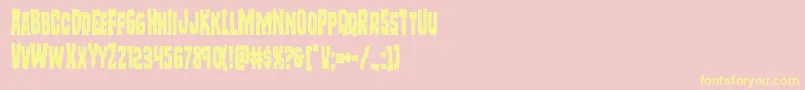 Freakfindercond Font – Yellow Fonts on Pink Background