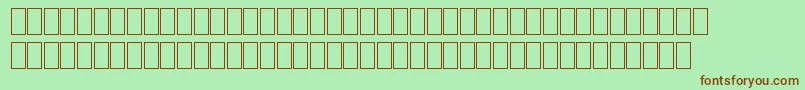 Шрифт MilpicsGeneric – коричневые шрифты на зелёном фоне