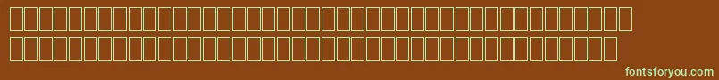 Шрифт MilpicsGeneric – зелёные шрифты на коричневом фоне