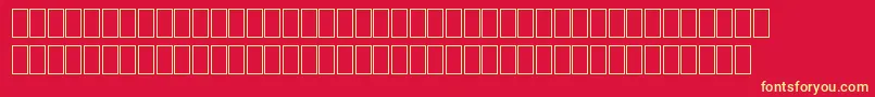 フォントMilpicsGeneric – 黄色の文字、赤い背景