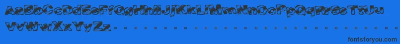 Fasttime Font – Black Fonts on Blue Background