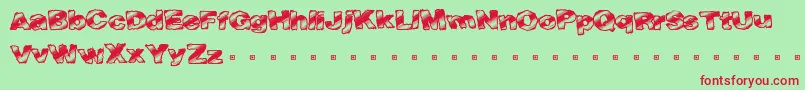 Fasttime Font – Red Fonts on Green Background