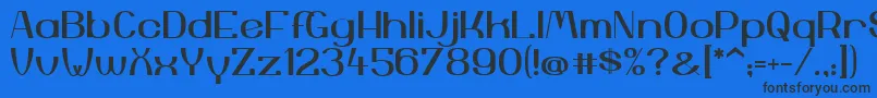 YiggivooUc Font – Black Fonts on Blue Background