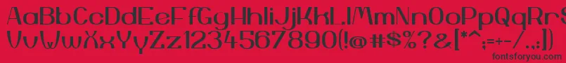 YiggivooUc-Schriftart – Schwarze Schriften auf rotem Hintergrund