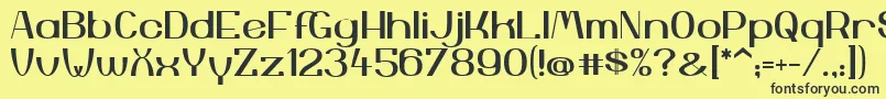 YiggivooUc Font – Black Fonts on Yellow Background