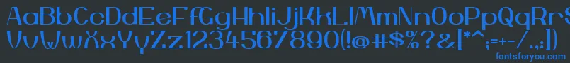 YiggivooUc Font – Blue Fonts on Black Background