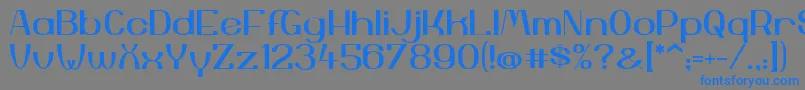 YiggivooUc Font – Blue Fonts on Gray Background