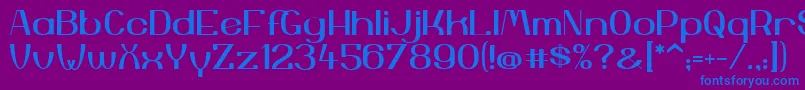 YiggivooUc Font – Blue Fonts on Purple Background