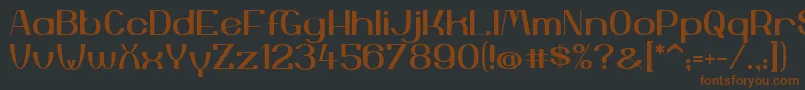 YiggivooUc-fontti – ruskeat fontit mustalla taustalla