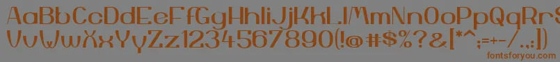 YiggivooUc Font – Brown Fonts on Gray Background