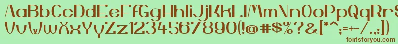 YiggivooUc Font – Brown Fonts on Green Background