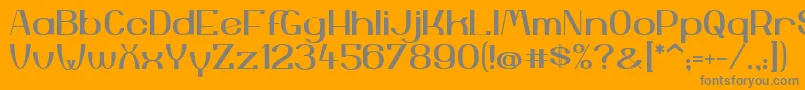 YiggivooUc Font – Gray Fonts on Orange Background