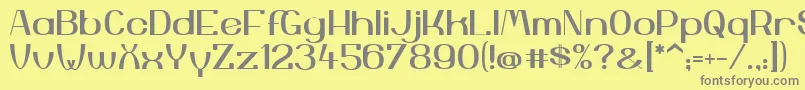 YiggivooUc Font – Gray Fonts on Yellow Background