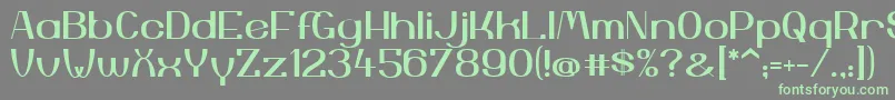 YiggivooUc Font – Green Fonts on Gray Background